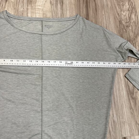 Athleta Essence Flow Top Long Sleeve Dolman Gray Soft Size M - Picture 5 of 8